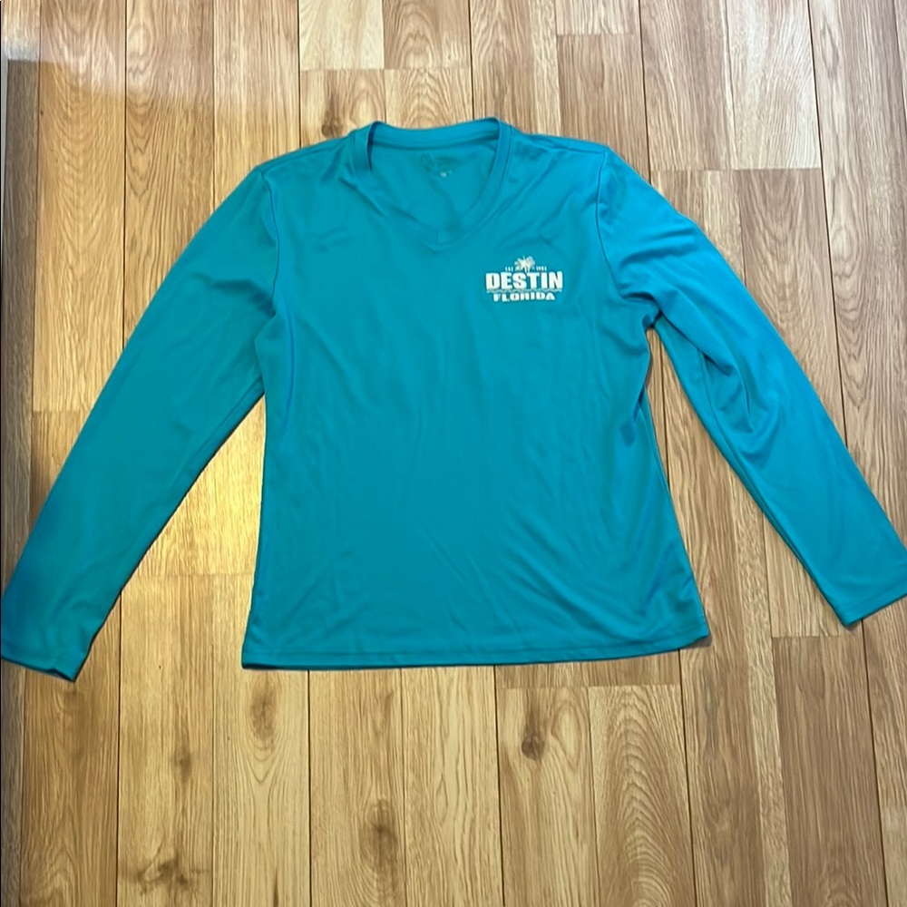 Destin Florida Women's Teal Long Sleeve Top